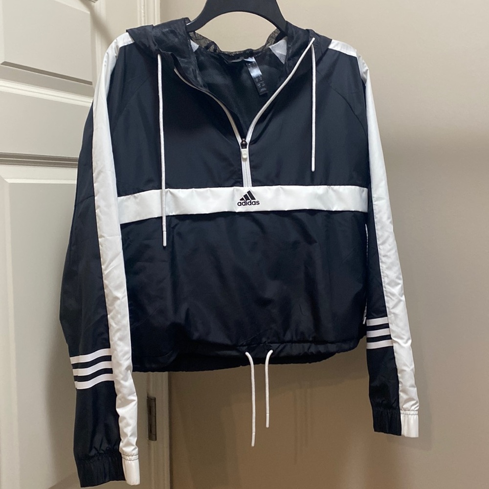 Adidas Womens Crop Windbreaker Large